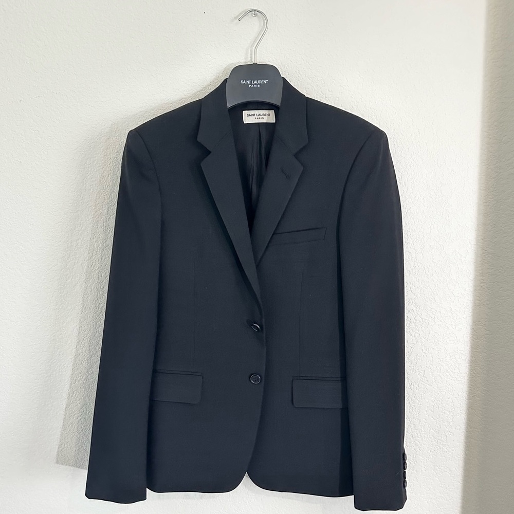 SAINT LAURENT Black single breasted Blazer